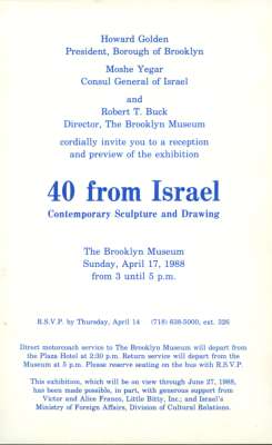 40 From Israel: Contemporary Sculpture & Drawing